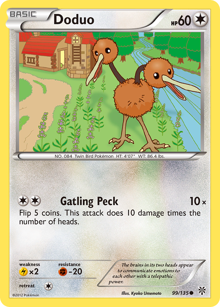 Doduo (99/135) [Black & White: Plasma Storm] | Card Merchant Takapuna