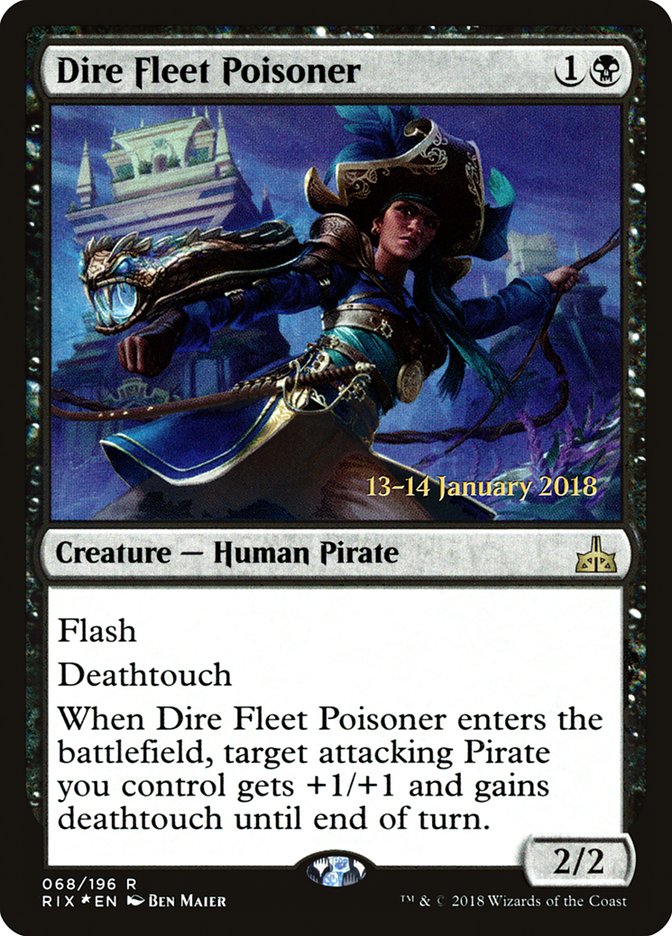 Dire Fleet Poisoner [Rivals of Ixalan Prerelease Promos] | Card Merchant Takapuna