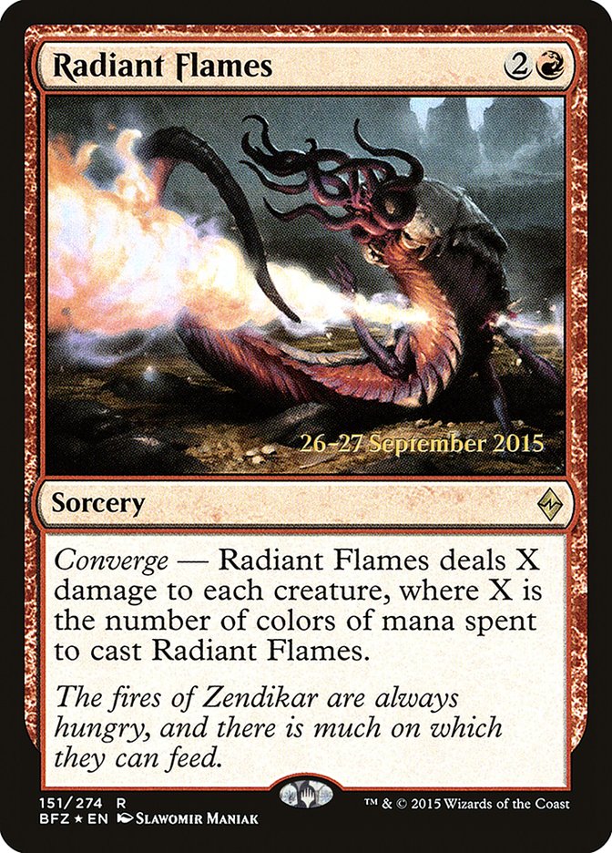 Radiant Flames [Battle for Zendikar Prerelease Promos] | Card Merchant Takapuna