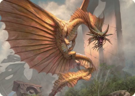 Ancient Gold Dragon Art Card (28) [Commander Legends: Battle for Baldur's Gate Art Series] | Card Merchant Takapuna