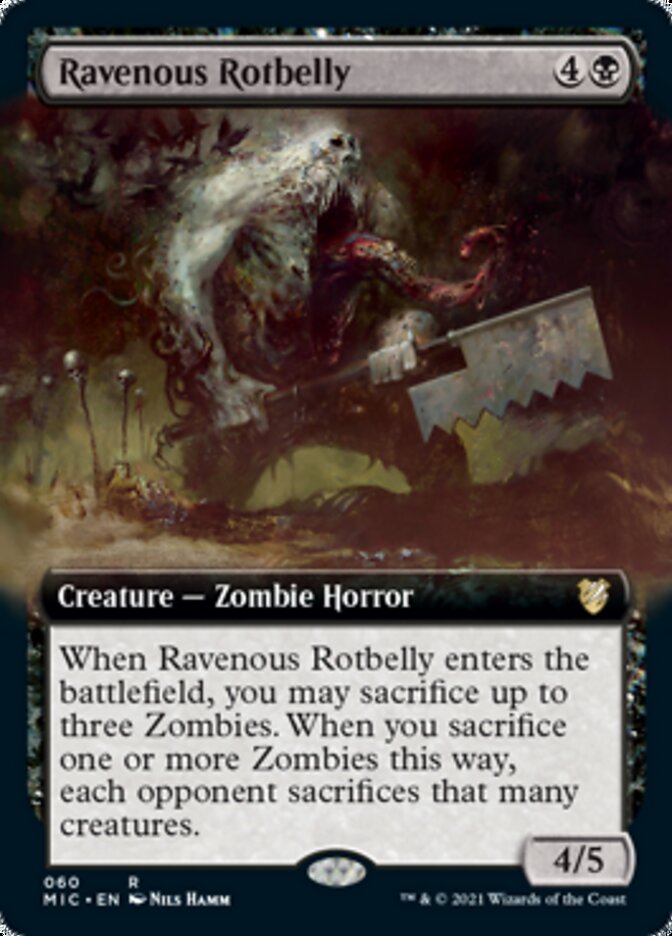 Ravenous Rotbelly (Extended Art) [Innistrad: Midnight Hunt Commander] | Card Merchant Takapuna