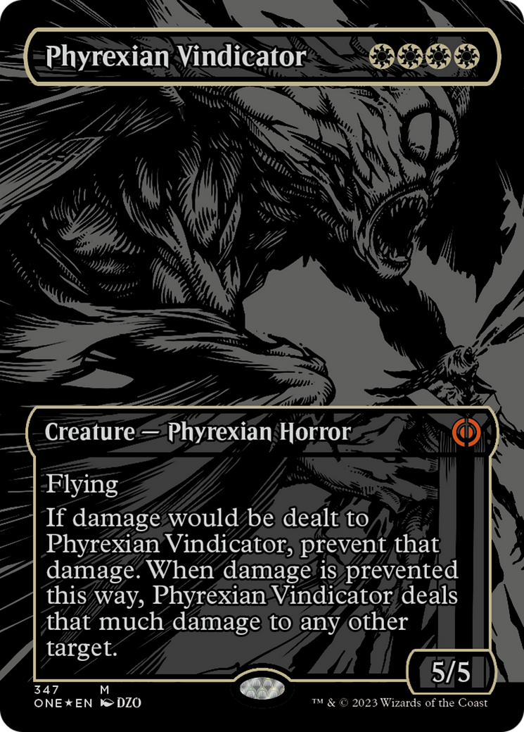 Phyrexian Vindicator (Oil Slick Raised Foil) [Phyrexia: All Will Be One] | Card Merchant Takapuna