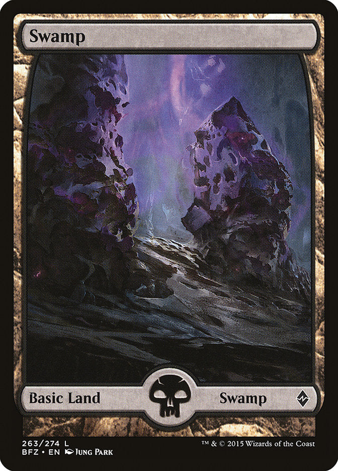 Swamp (263) (Full Art) [Battle for Zendikar] | Card Merchant Takapuna