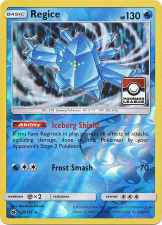 Regice (28/111) (League Promo) [Sun & Moon: Crimson Invasion] | Card Merchant Takapuna