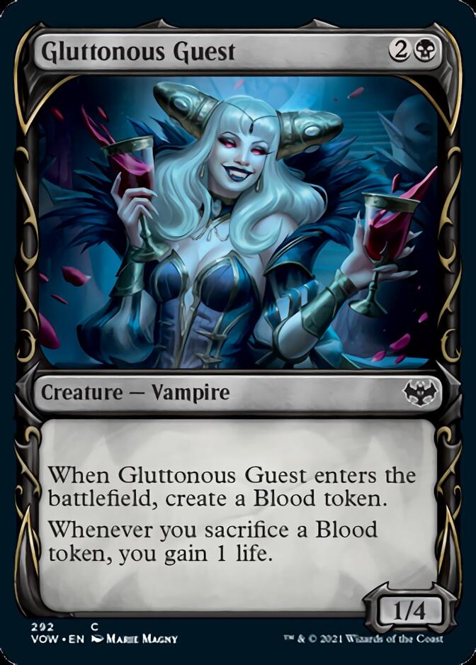 Gluttonous Guest (Showcase Fang Frame) [Innistrad: Crimson Vow] | Card Merchant Takapuna