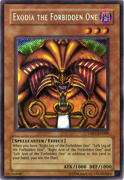 Exodia the Forbidden One [UBP1-EN005] Secret Rare | Card Merchant Takapuna