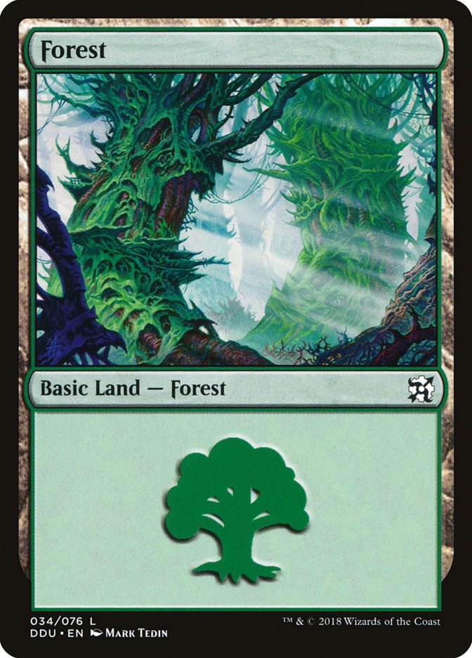 Forest (34) [Duel Decks: Elves vs. Inventors] | Card Merchant Takapuna