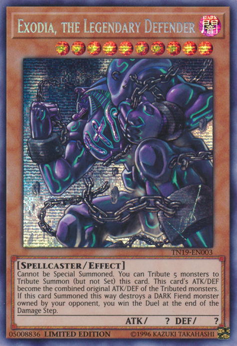 Exodia, the Legendary Defender [TN19-EN003] Prismatic Secret Rare | Card Merchant Takapuna