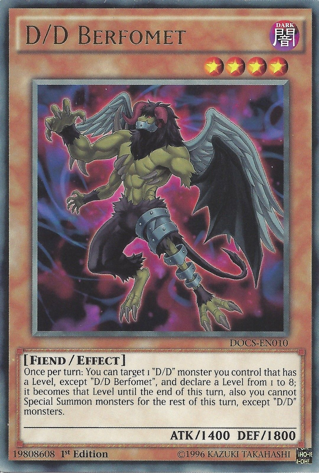 D/D Berfomet [DOCS-EN010] Rare | Card Merchant Takapuna