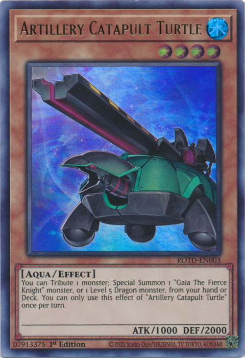 Artillery Catapult Turtle [ROTD-EN003] Ultra Rare | Card Merchant Takapuna