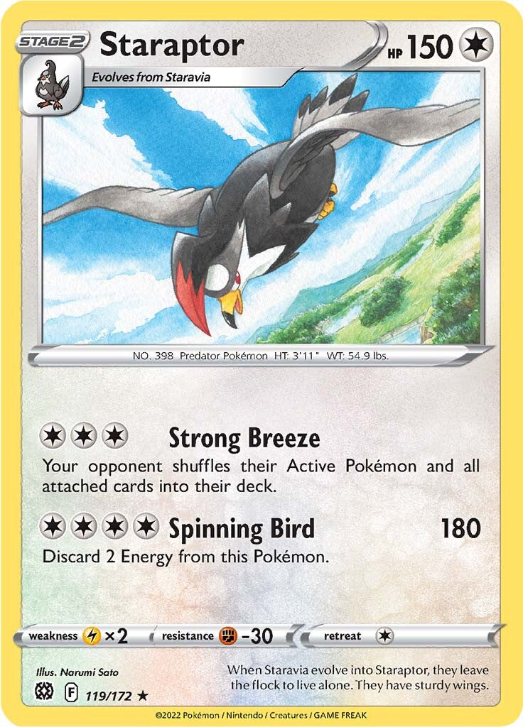 Staraptor (119/172) [Sword & Shield: Brilliant Stars] | Card Merchant Takapuna