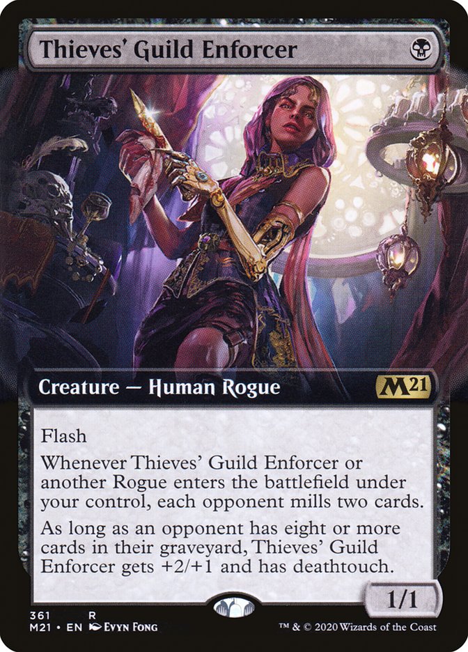 Thieves' Guild Enforcer (Extended Art) [Core Set 2021] | Card Merchant Takapuna