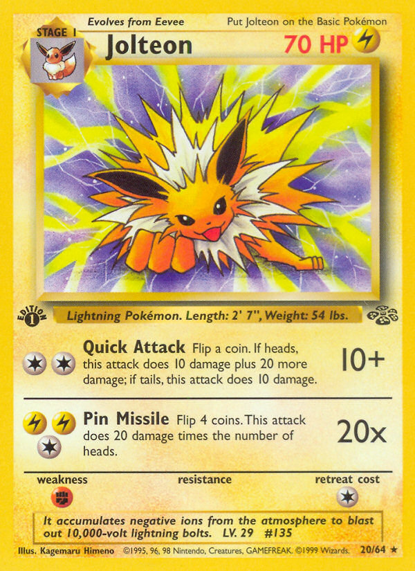 Jolteon (20/64) [Jungle 1st Edition] | Card Merchant Takapuna