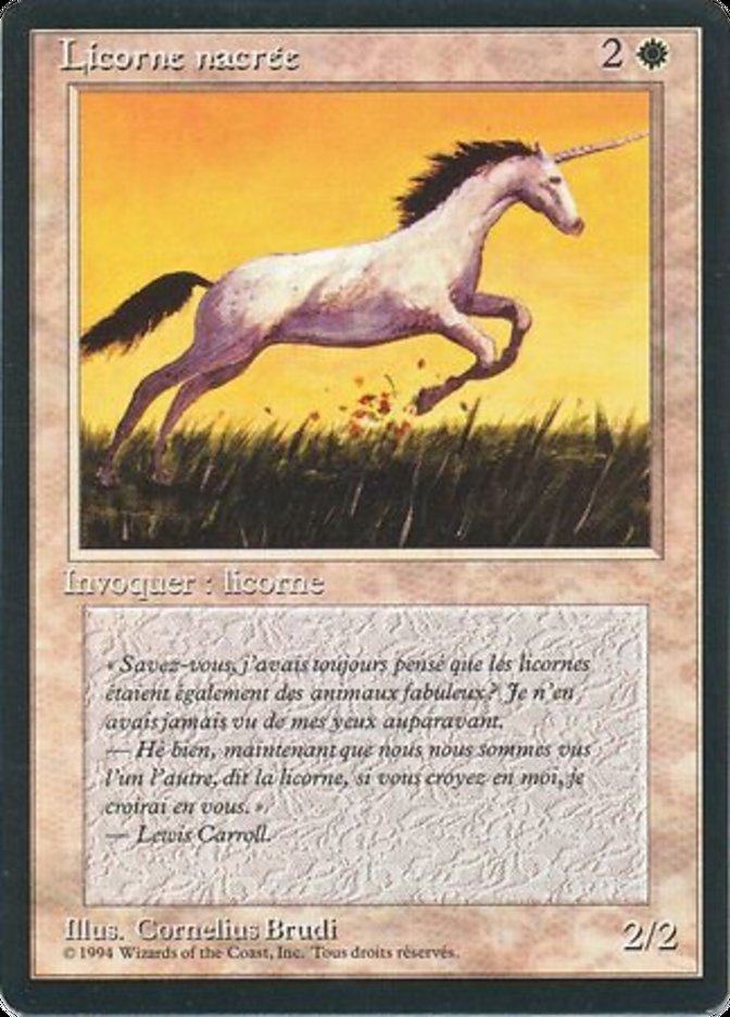 Pearled Unicorn [Foreign Black Border] | Card Merchant Takapuna