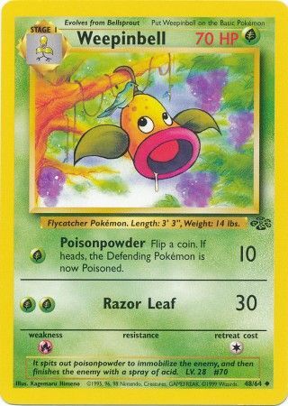 Weepinbell (48/64) [Jungle Unlimited] | Card Merchant Takapuna