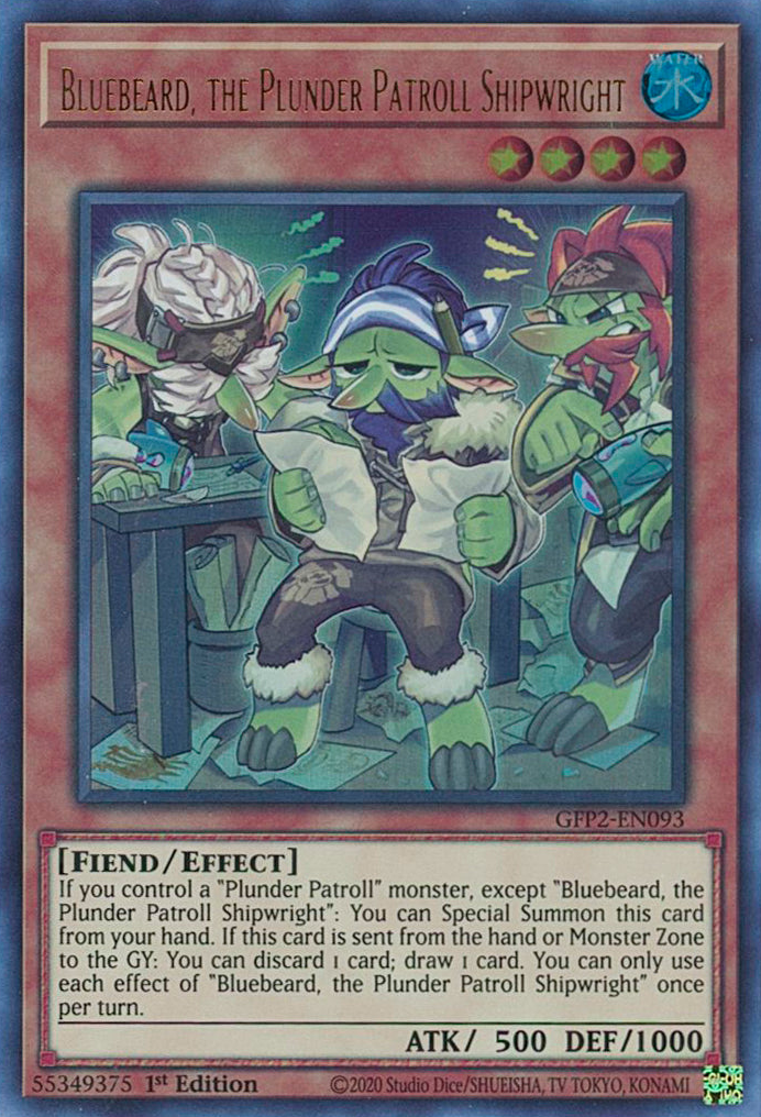 Bluebeard, the Plunder Patroll Shipwright [GFP2-EN093] Ultra Rare | Card Merchant Takapuna