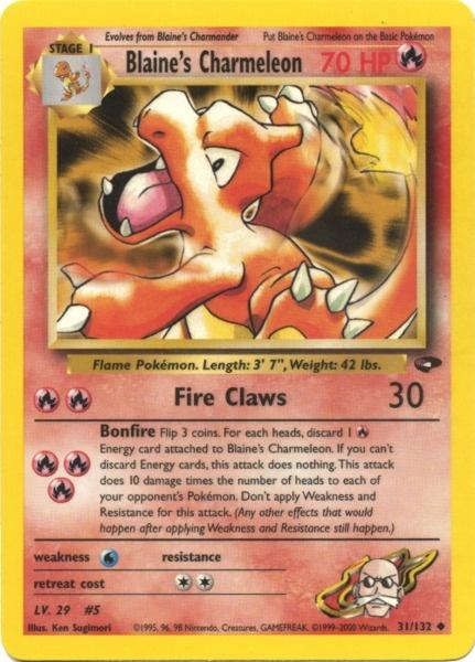 Blaine's Charmeleon (31/132) [Gym Challenge Unlimited] | Card Merchant Takapuna