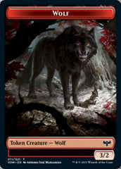 Wolf (011) // Boar Double-Sided Token [Innistrad: Crimson Vow Tokens] | Card Merchant Takapuna