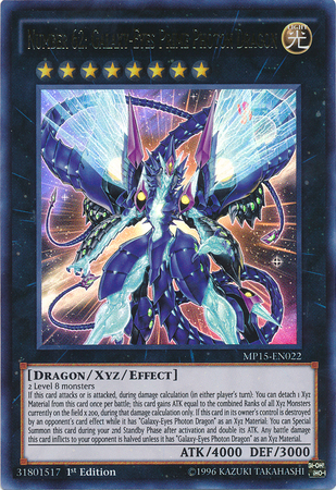 Number 62: Galaxy-Eyes Prime Photon Dragon [MP15-EN022] Ultra Rare | Card Merchant Takapuna