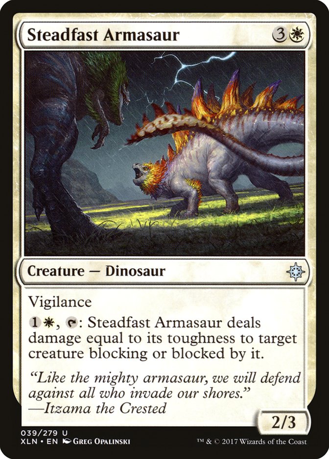 Steadfast Armasaur [Ixalan] | Card Merchant Takapuna