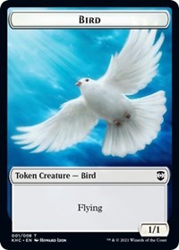 Bird (001) // Soldier Double-Sided Token [Kaldheim Commander Tokens] | Card Merchant Takapuna