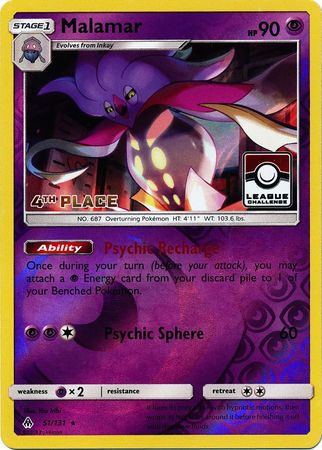 Malamar (51/131) (League Promo 4th Place) [Sun & Moon: Forbidden Light] | Card Merchant Takapuna