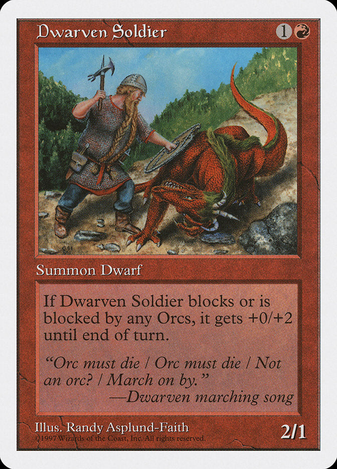 Dwarven Soldier [Fifth Edition] | Card Merchant Takapuna