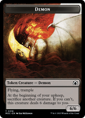 Angel (3) // Demon Double-Sided Token [March of the Machine Commander Tokens] | Card Merchant Takapuna