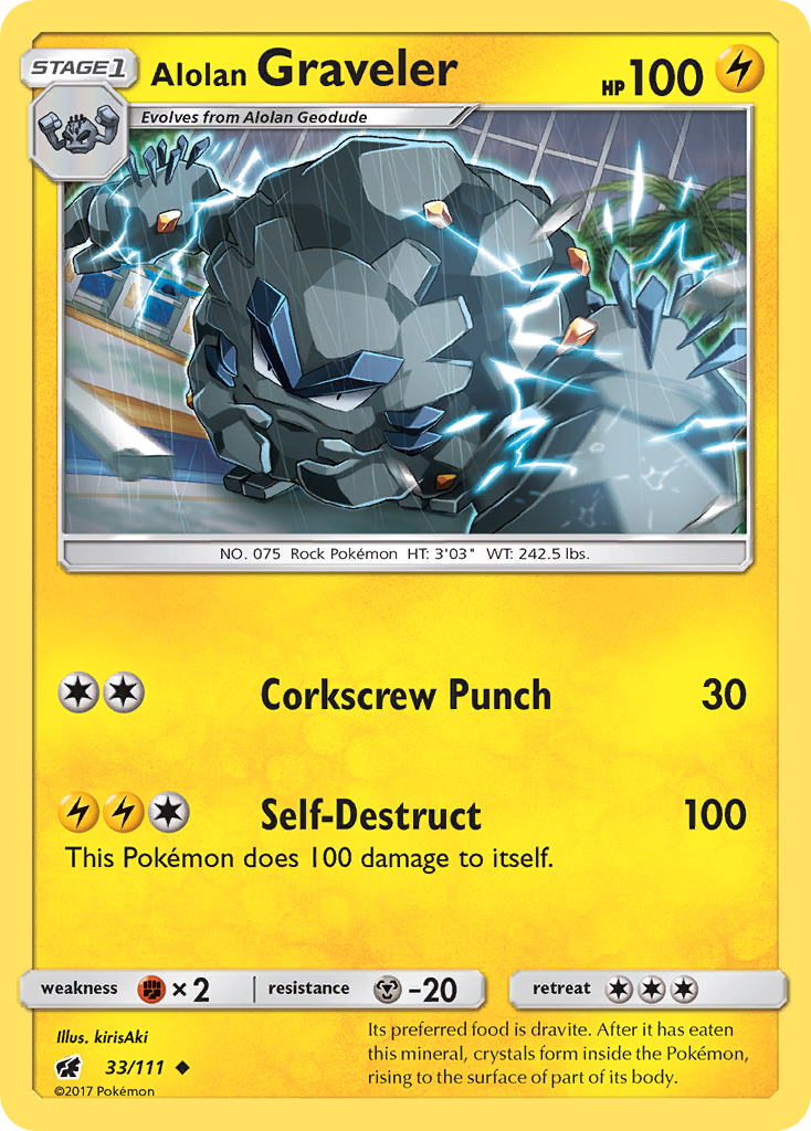 Alolan Graveler (33/111) [Sun & Moon: Crimson Invasion] | Card Merchant Takapuna