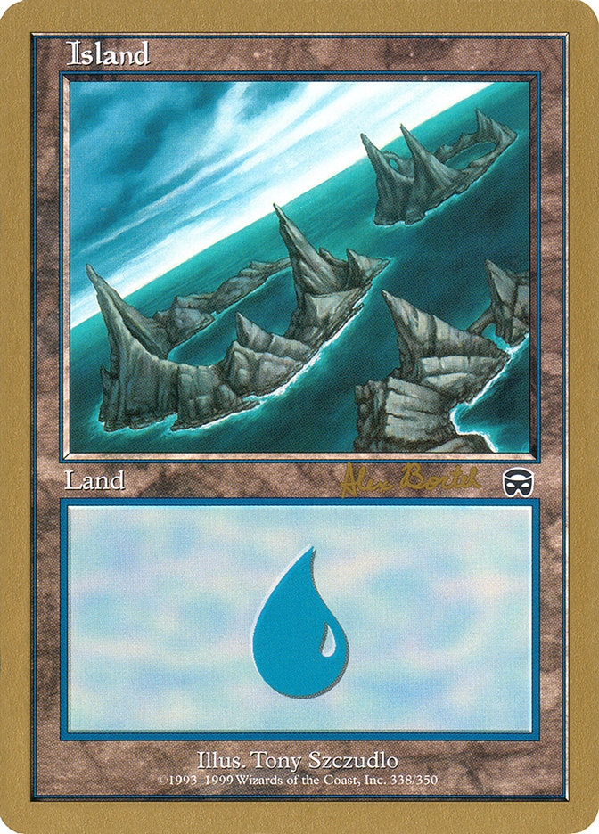 Island (ab338a) (Alex Borteh) [World Championship Decks 2001] | Card Merchant Takapuna