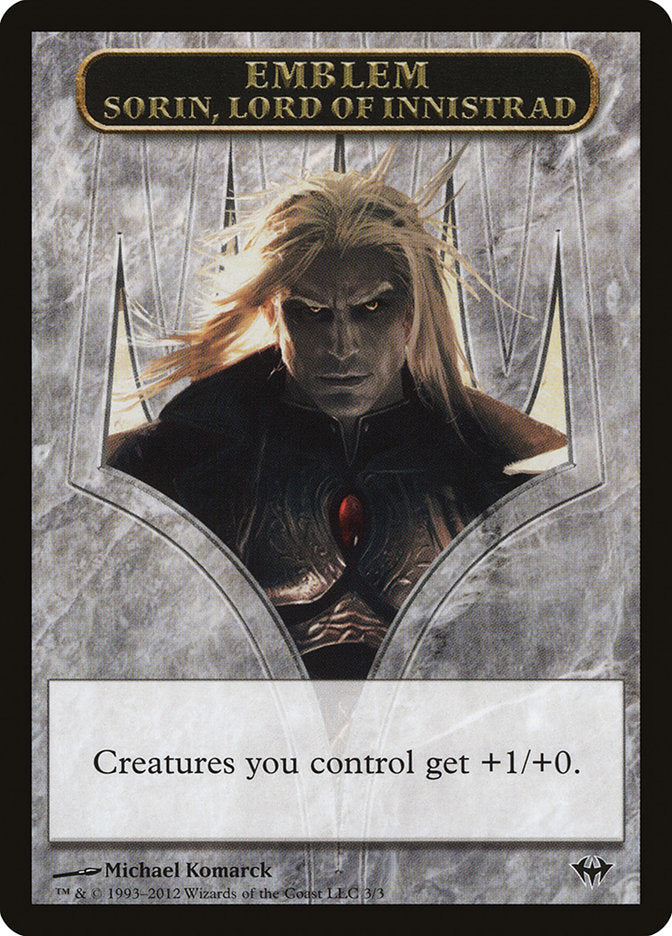 Sorin, Lord of Innistrad Emblem [Dark Ascension Tokens] | Card Merchant Takapuna