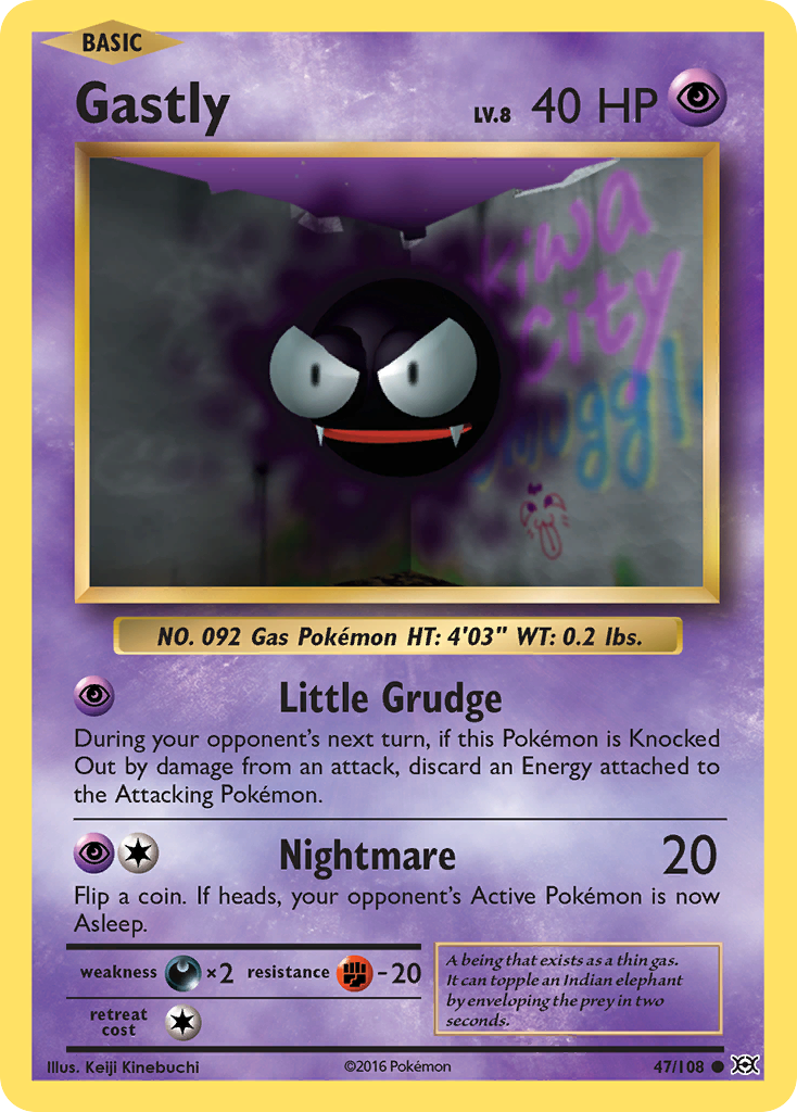 Gastly (47/108) [XY: Evolutions] | Card Merchant Takapuna