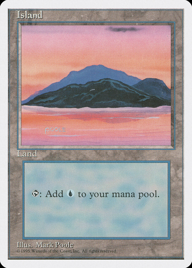 Island (Sunset / Signature on Left) [Fourth Edition] | Card Merchant Takapuna