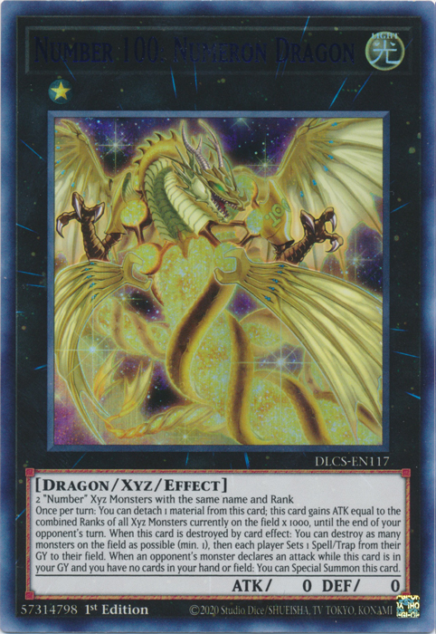 Number 100: Numeron Dragon (Blue) [DLCS-EN117] Ultra Rare | Card Merchant Takapuna