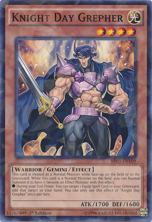 Knight Day Grepher [BP03-EN109] Shatterfoil Rare | Card Merchant Takapuna