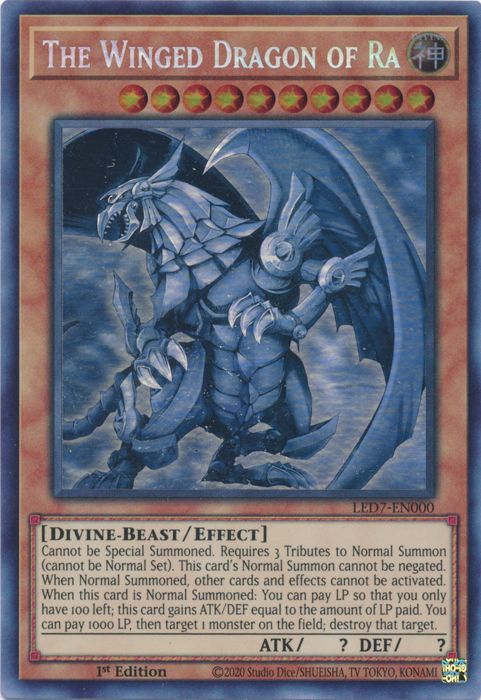 The Winged Dragon of Ra (Ghost Rare) [LED7-EN000] Ghost Rare | Card Merchant Takapuna