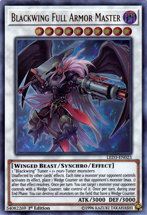 Blackwing Full Armor Master [LED3-EN023] Ultra Rare | Card Merchant Takapuna