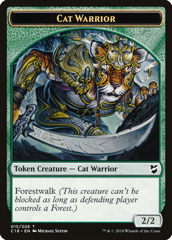 Cat Warrior Token [Commander 2018 Tokens] | Card Merchant Takapuna