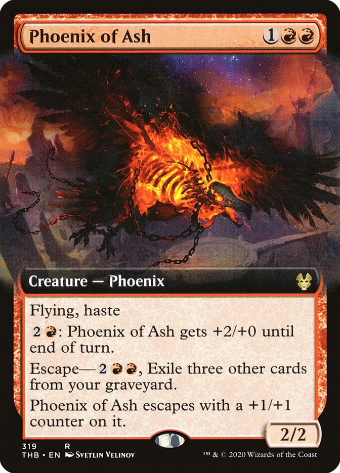 Phoenix of Ash (Extended Art) [Theros Beyond Death] | Card Merchant Takapuna