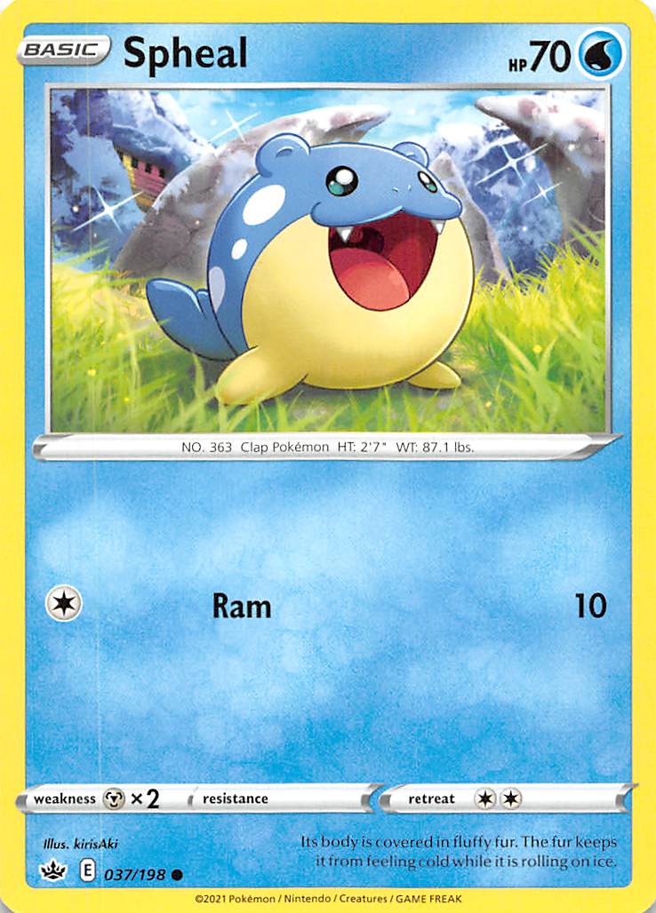 Spheal (037/198) [Sword & Shield: Chilling Reign] | Card Merchant Takapuna