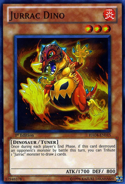 Jurrac Dino [HA04-EN015] Super Rare | Card Merchant Takapuna