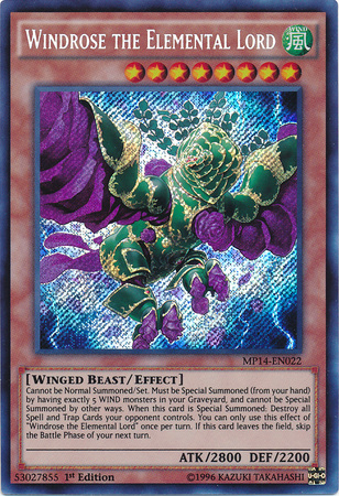 Windrose the Elemental Lord [MP14-EN022] Secret Rare | Card Merchant Takapuna