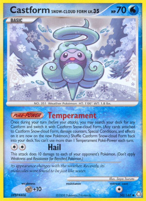 Castform Snow-cloud Form (50/146) [Diamond & Pearl: Legends Awakened] | Card Merchant Takapuna