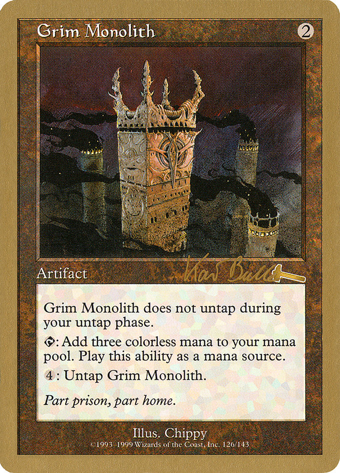 Grim Monolith (Kai Budde) [World Championship Decks 1999] | Card Merchant Takapuna