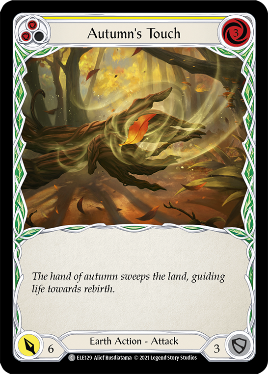 Autumn's Touch (Yellow) [ELE129] (Tales of Aria)  1st Edition Rainbow Foil | Card Merchant Takapuna