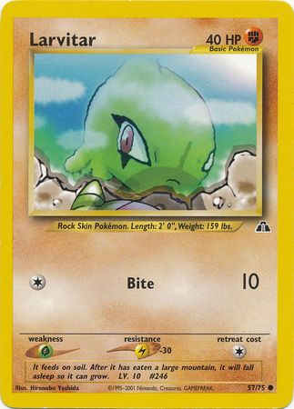 Larvitar (57/75) [Neo Discovery Unlimited] | Card Merchant Takapuna