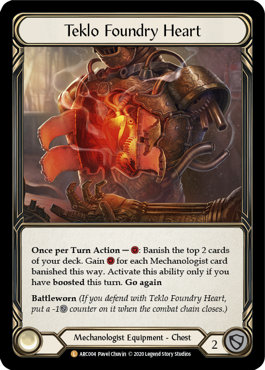 Teklo Foundry Heart [U-ARC004] (Arcane Rising Unlimited)  Unlimited Rainbow Foil | Card Merchant Takapuna