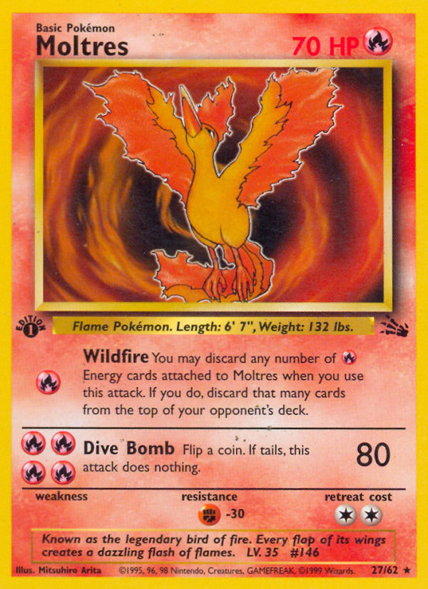 Moltres (27/62) [Fossil 1st Edition] | Card Merchant Takapuna