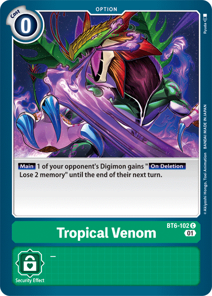 Tropical Venom [BT6-102] [Double Diamond] | Card Merchant Takapuna