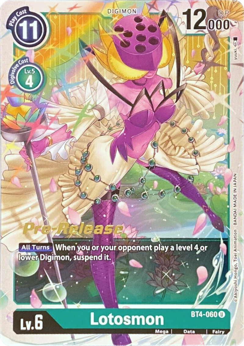 Lotosmon [BT4-060] [Great Legend Pre-Release Promos] | Card Merchant Takapuna